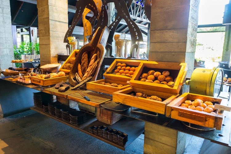 Tin Mine breakfast bread station